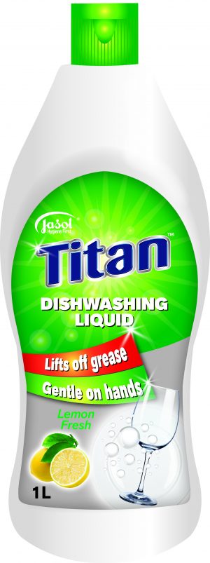 Titan Dishwash Liquid Lemon Fresh 12x1L